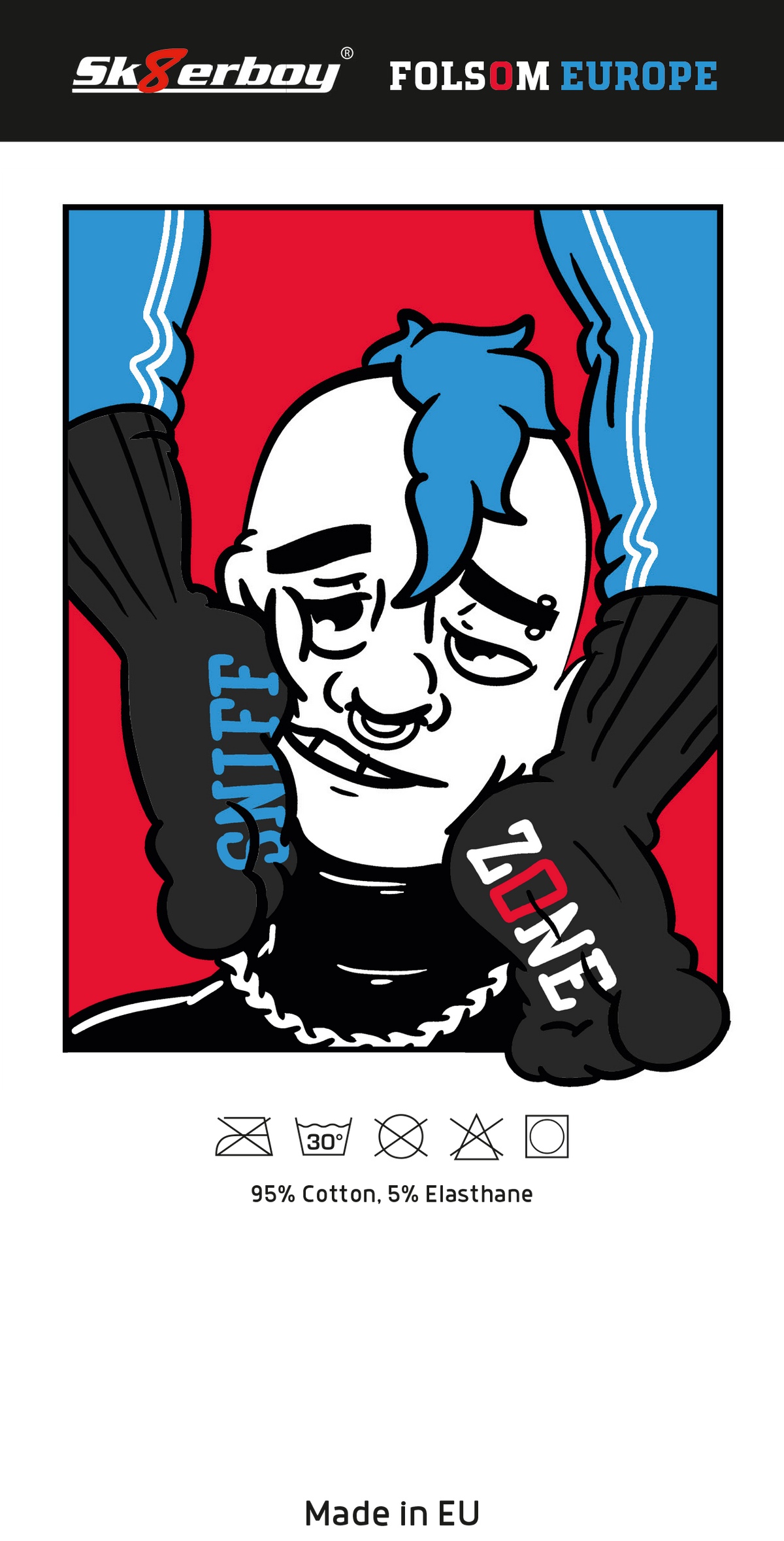 FOLSOM EUROPE x Sk8erboy® SNIFF ZONE Socks schwarz